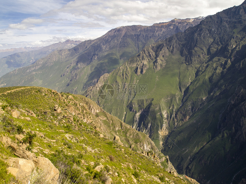 科尔卡峡谷 阿雷基帕 秘鲁山脉拉丁旅行天空遗产全景高度荒野梯田世界图片