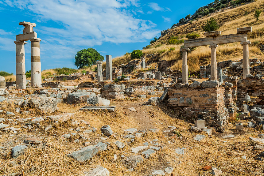 Ephesus 废墟 土耳其图书馆文化旅行城市目的地文明景观历史火鸡柱子图片