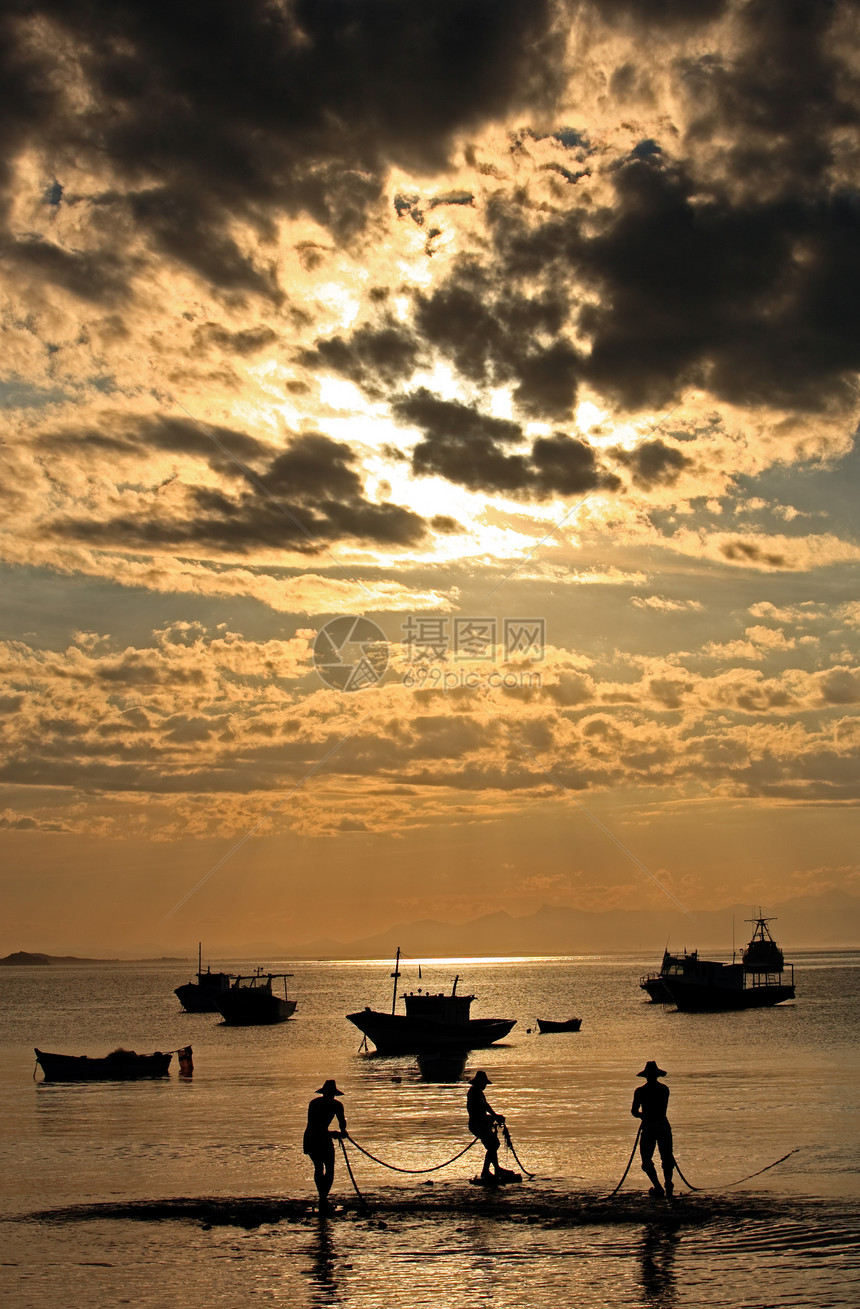 普拉亚达阿梅拉卡奥目的地海滩天际地标渔夫旅行日出海洋钓鱼航程图片