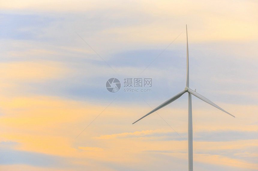 风风涡轮发电机技术风车螺旋桨环境日落农场生产天空力量活力图片