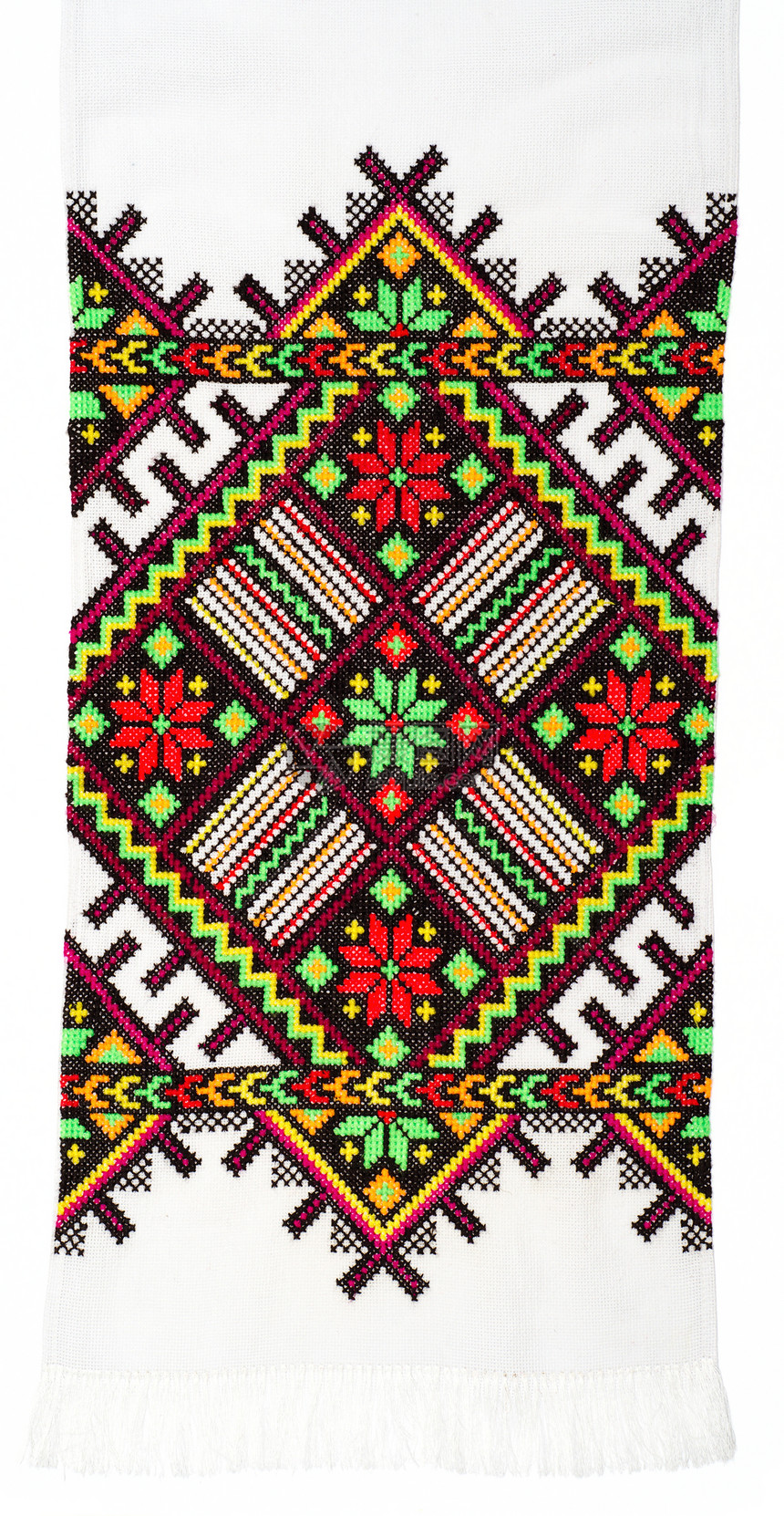 以交叉丝缝模式手工制作的刺绣帆布纤维织物材料针脚纺织品风格餐巾纸创造力针织图片