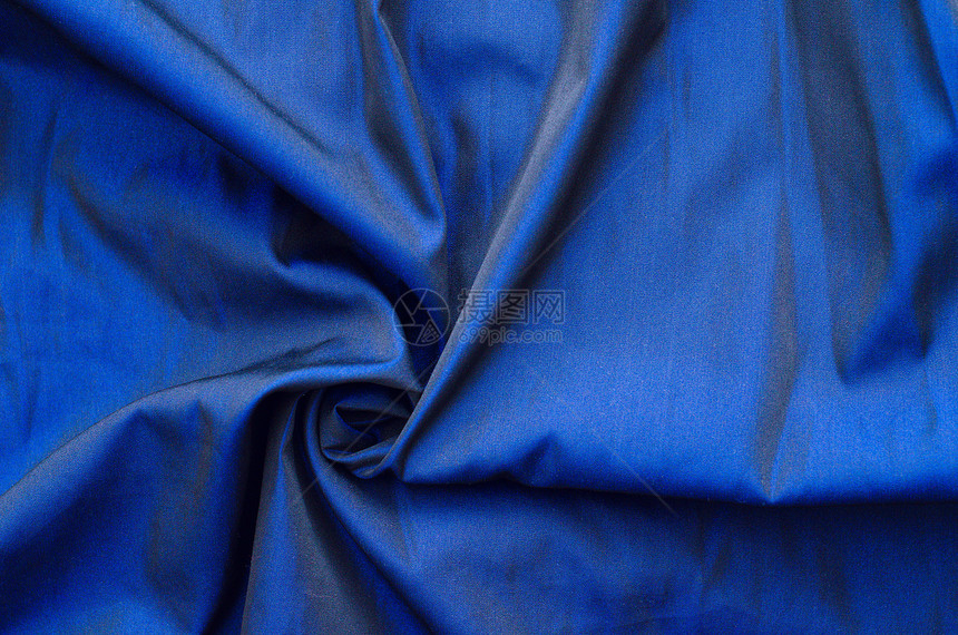 蓝色丝绸织布图片
