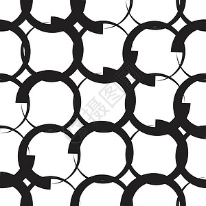 单色几何模式技术圆形戒指墙纸装饰平铺风格插图格子艺术背景图片