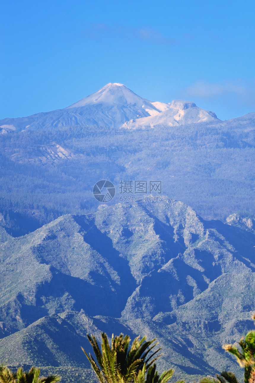 蓝山植被瘢痕火山顶峰地质学土地石头野生动物公园秀场图片