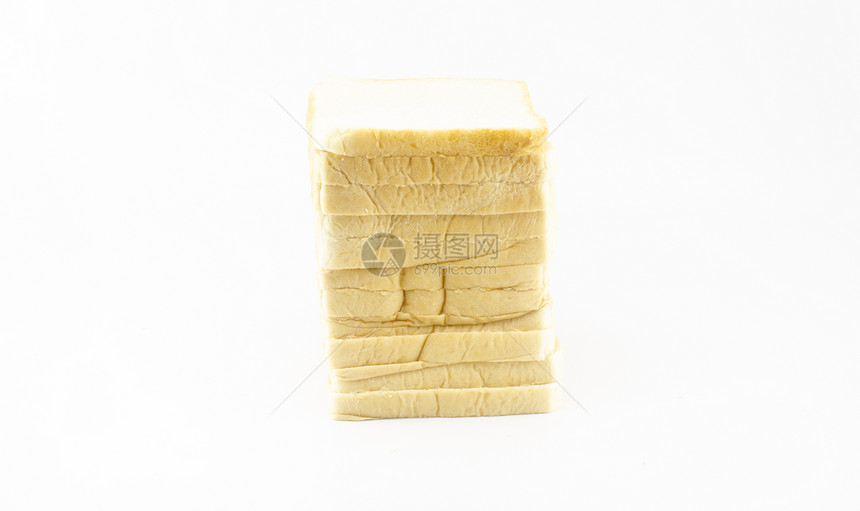 白上孤立的切片面包食物营养烹饪碳水脆皮面包饮食午餐小吃化合物图片