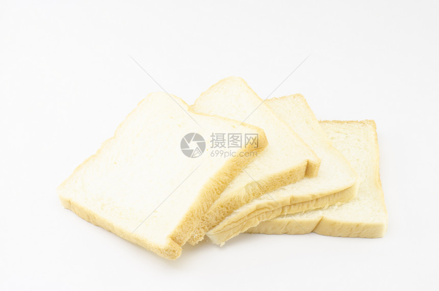 白上孤立的切片面包美食早餐粮食化合物食物谷物厨房脆皮面包师小吃图片