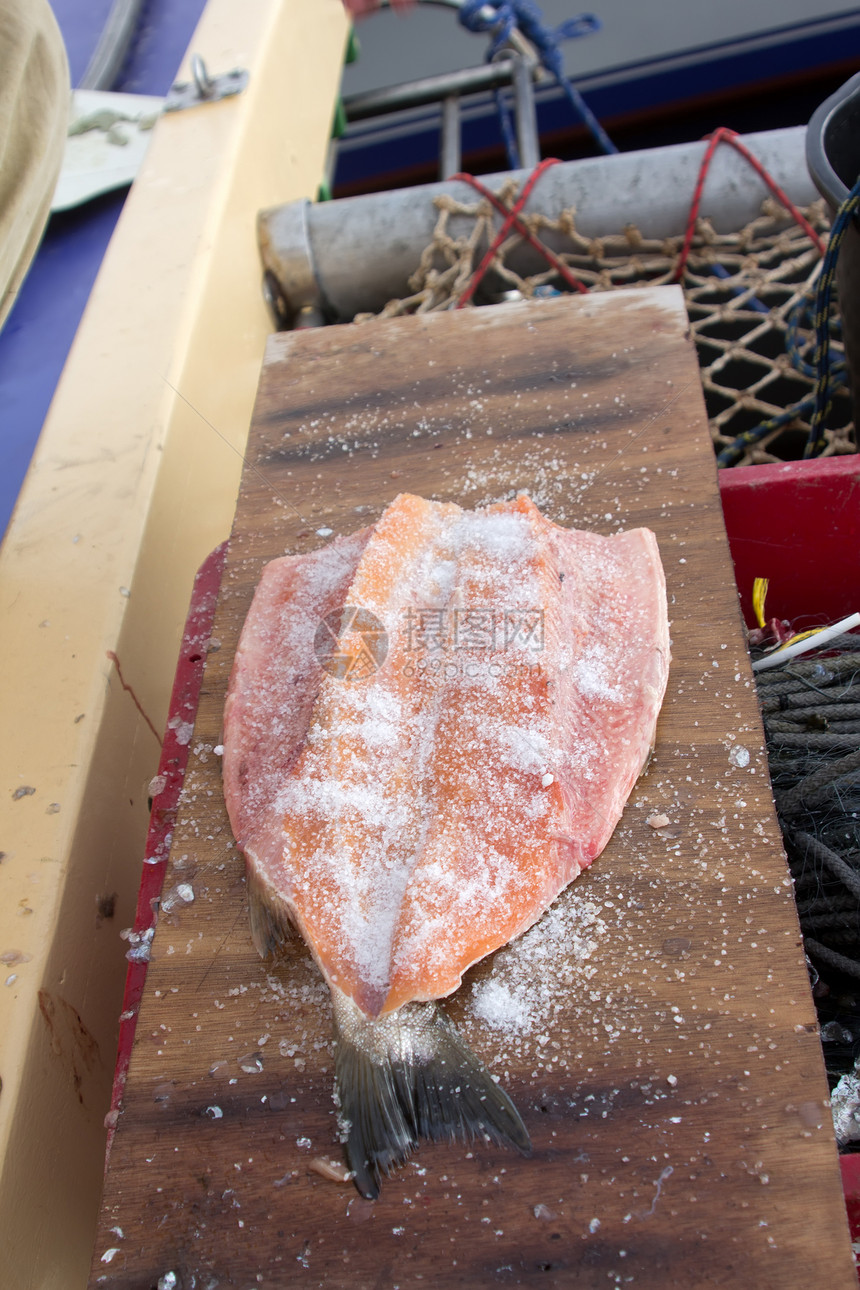 盐碱盐鱼片木头海鲜美食美味干固化食物美食家骨头饮食图片