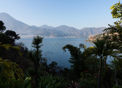 罗拉拉古纳危地马拉阿蒂特兰湖背景