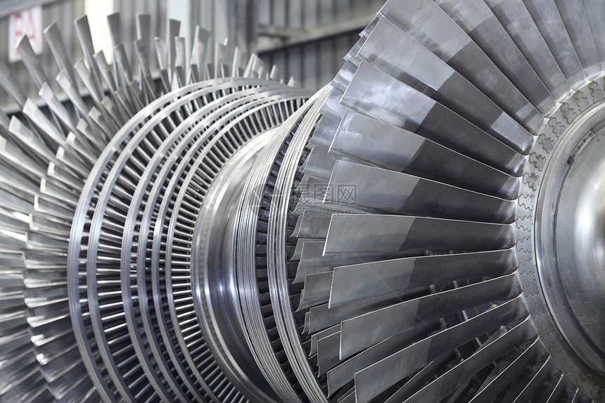 蒸汽涡轮机的旋转制造业气体工程工具机器工厂圆柱维修发电厂合金图片