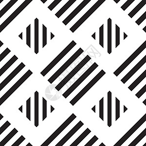 带方形的无缝模式 矢量说明正方形线条墙纸白色黑色网络背景图片