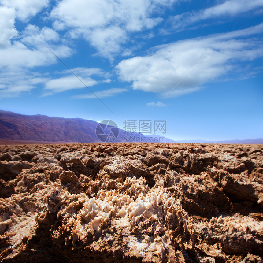 死亡谷盐粘土形成层 高尔夫球场沙漠干旱地质学气候编队开发者旅行蓝色脆皮荒地图片