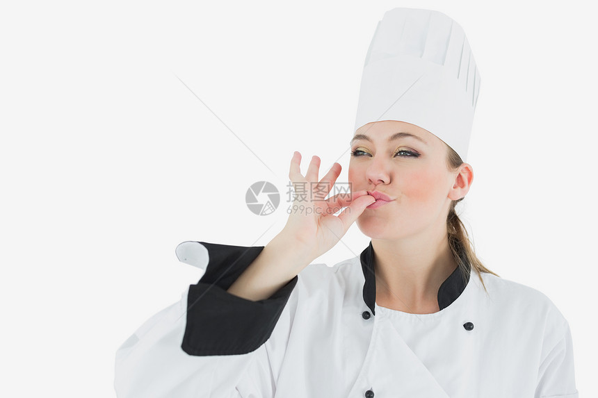 穿制服的女厨师亲吻图片