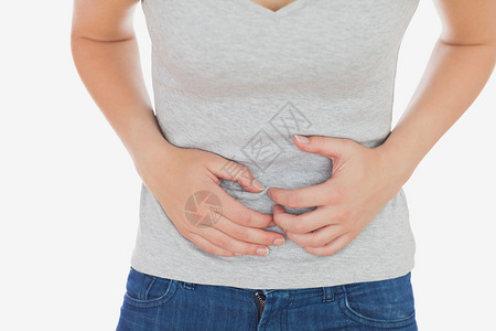 临时工妇女肚子痛 患胃痛背景图片