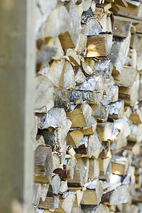 木柴贮存桦木日志木材柴堆硬木背景图片
