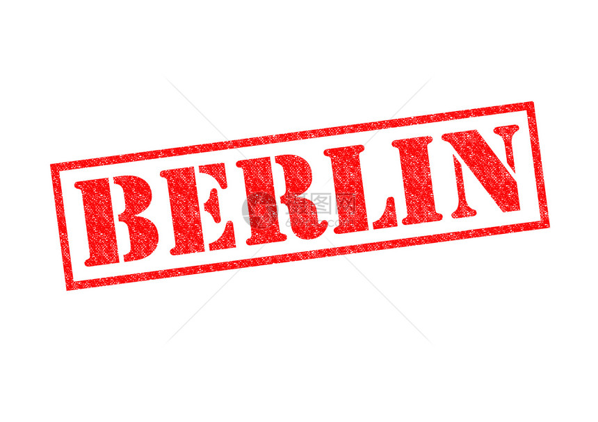 柏林红色贴纸白色旅游标签图章假期旅行邮票城市图片