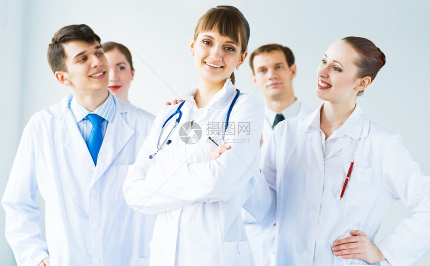 医生小组成人工作医院诊所护士临床女孩外科蓝色团队图片