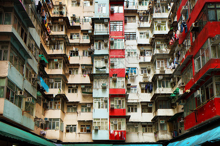 中国计生人口香港老旧住宅楼 香港城市人口建筑生活建筑学市中心贫民窟公寓居所贫困背景