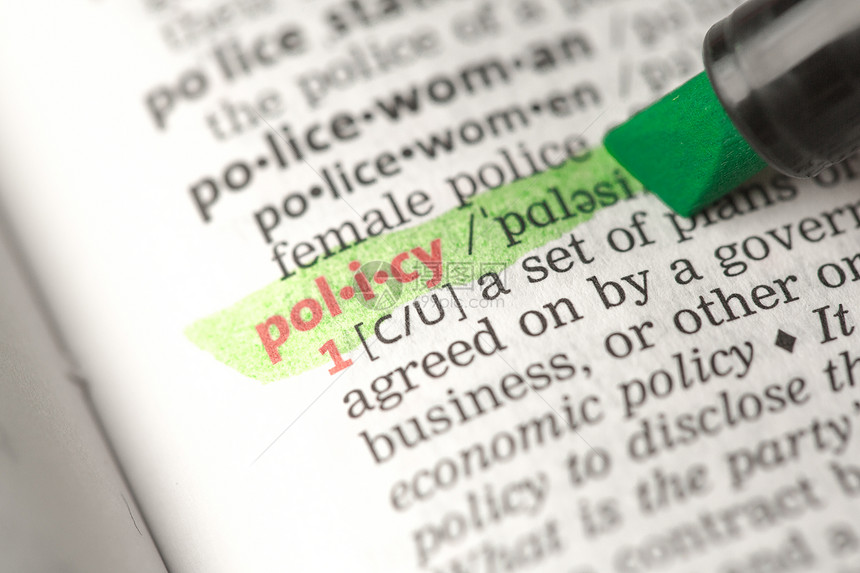 B 绿色文件强调的政策定义图片