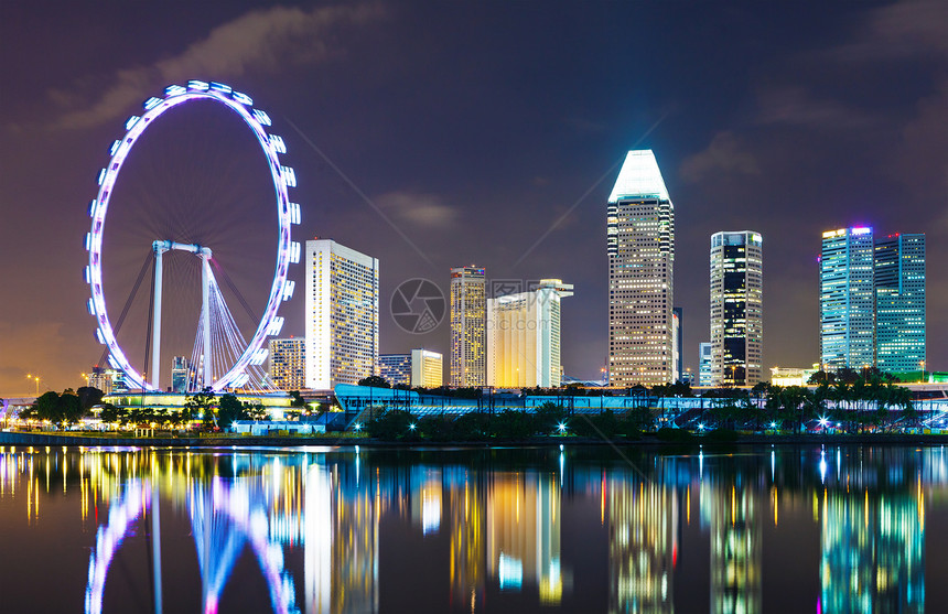 新加坡城市风景建筑传单码头办公室天空大楼景观企业商业地标图片