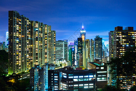 香港摩天大楼企业天际办公楼市中心大楼建筑商业公司金融办公室背景图片