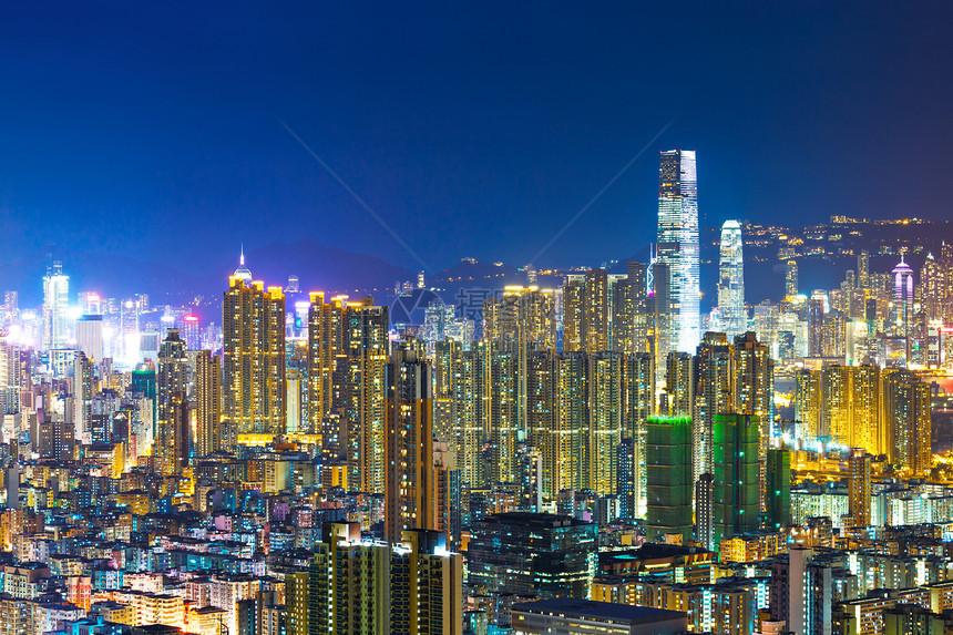 香港市中心九龙区住宅住房景观市中心城市房屋公寓建筑居所民众图片