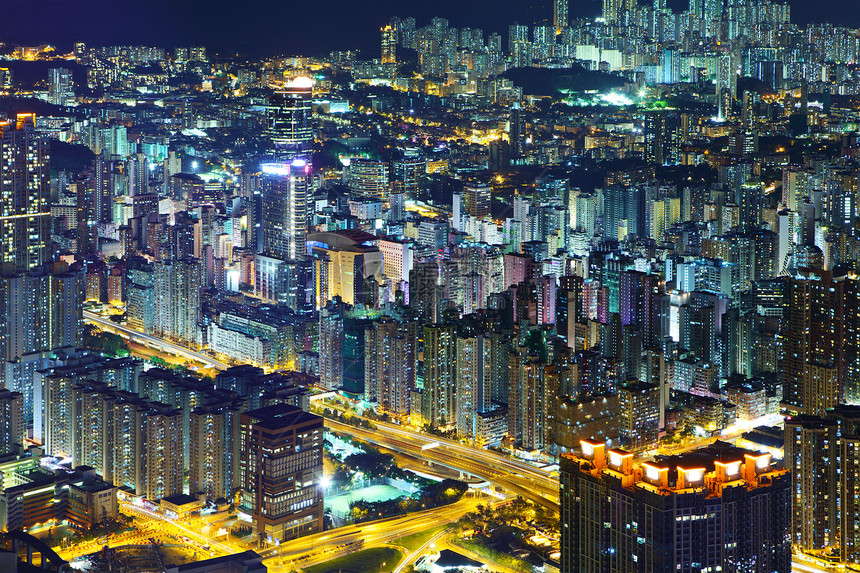 香港住宅楼和市中心区建筑图片