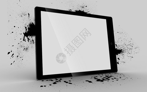白屏幕空白屏幕药片墨水触摸屏技术艺术背景电脑展示背景图片