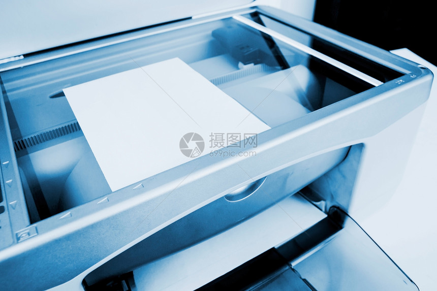 特写工作打印机扫描扫描复印机设备商业办公室外设技术质量白色打印秘书喷射小路图片