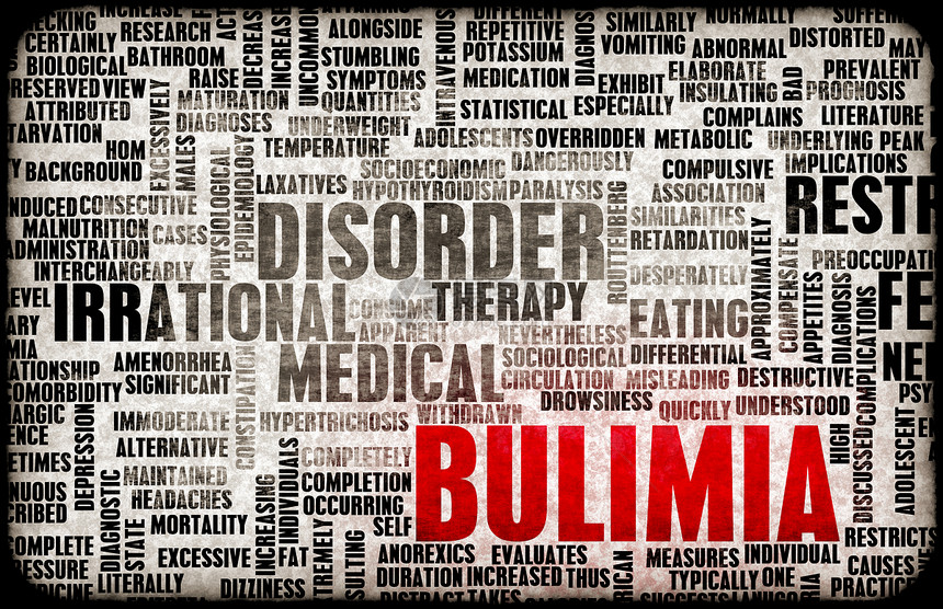 Bulimia概念危险精神诊断强迫症饥饿疾病神经质痛苦厌食症减肥图片