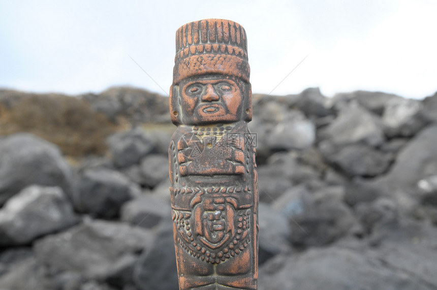 玛雅雕像宗教石头废墟雕塑拉丁文化历史性艺术考古历史图片