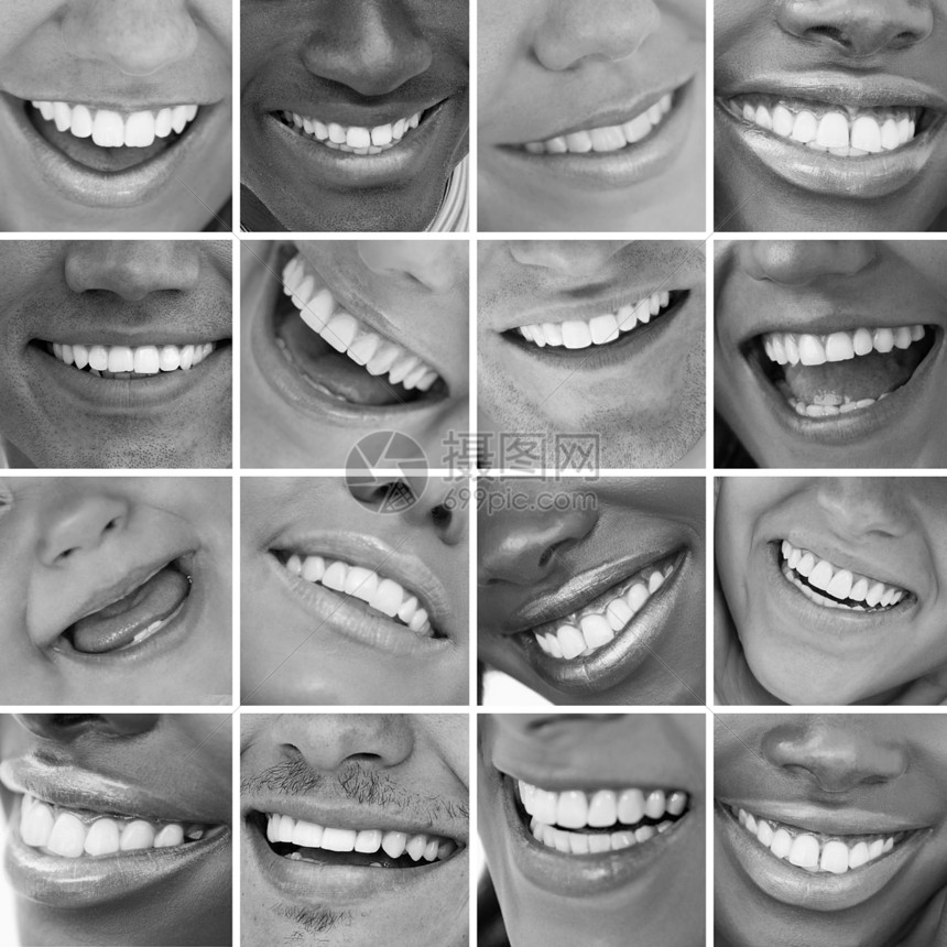 牙科护理白色保健女孩微笑健康剪辑数字婴儿男人混血图片