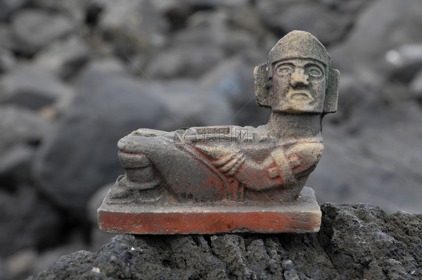 玛雅雕像艺术雕塑历史性宗教废墟上帝奇琴偶像寺庙考古学图片