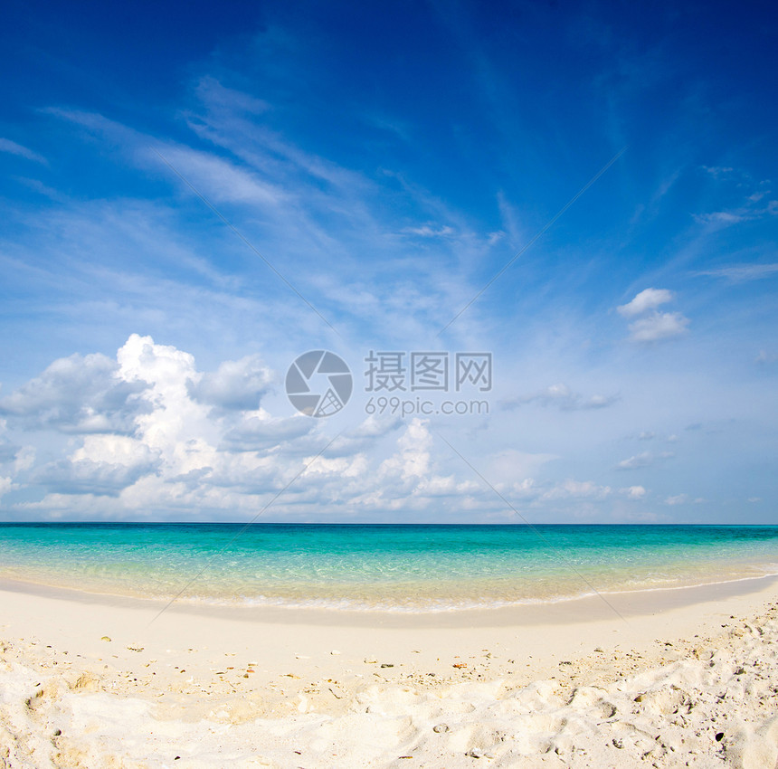 热带海洋假期海景天空蓝色阳光海岸太阳晴天旅行冲浪图片