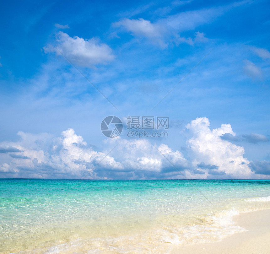 热带海洋阳光太阳旅行天堂海浪海景天空假期晴天支撑图片