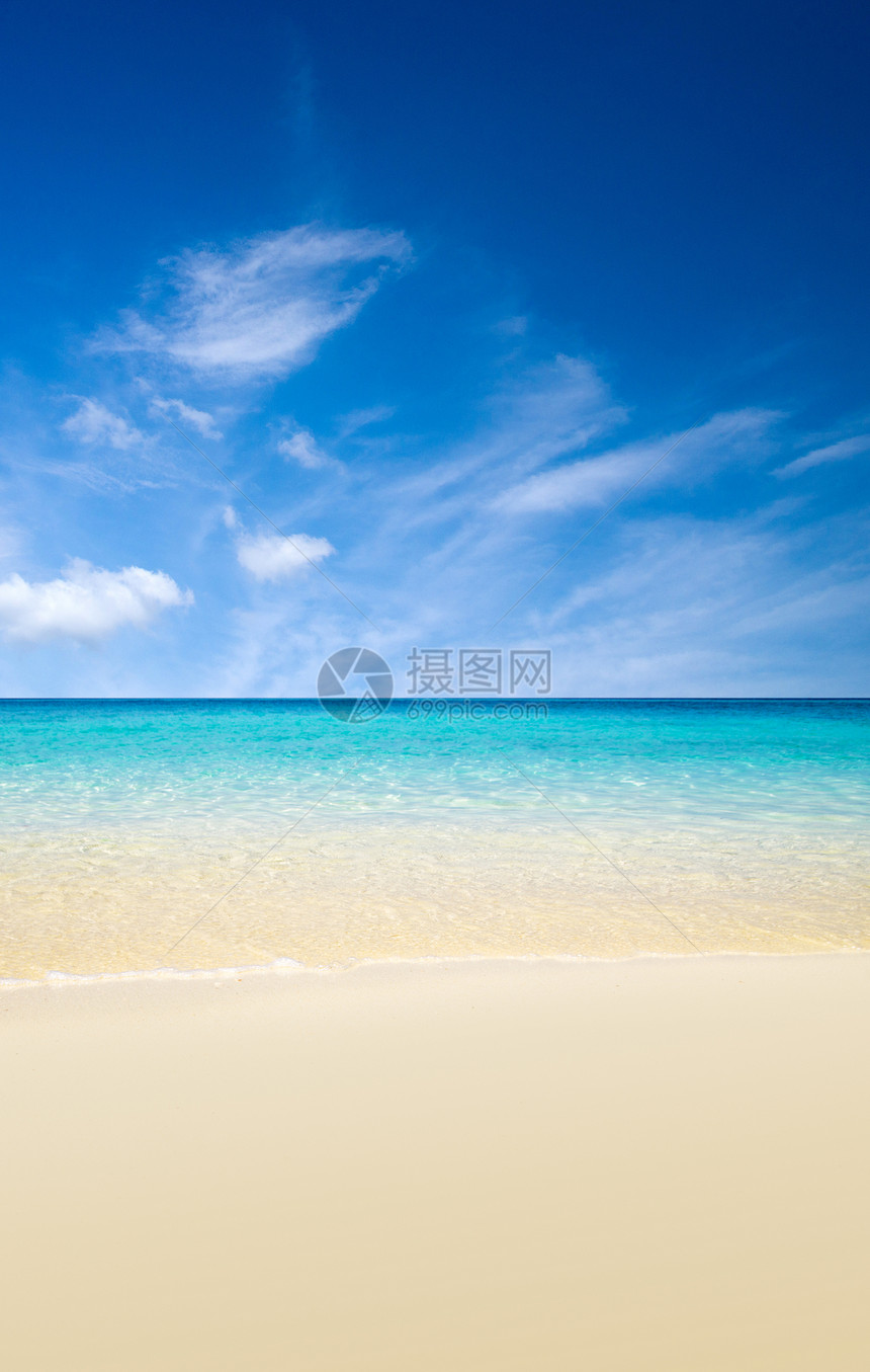 热带海洋假期阳光冲浪旅行海岸蓝色海浪晴天天空海景图片