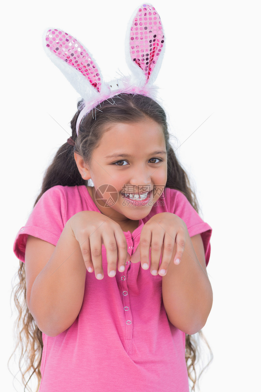 小女孩模仿兔子一样的小姑娘图片