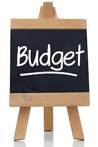 预算写在黑板上下划线数字商业流行语风暴白色一个字头脑概念性背景图片