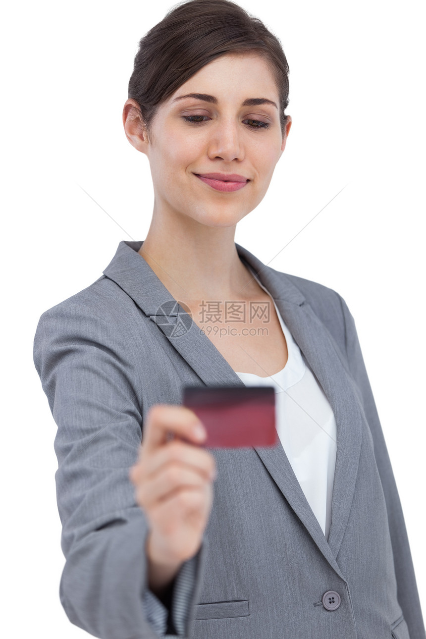 持信用卡的自信女商家妇女图片