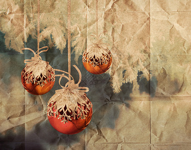 圣圣诞金球插图背景图片