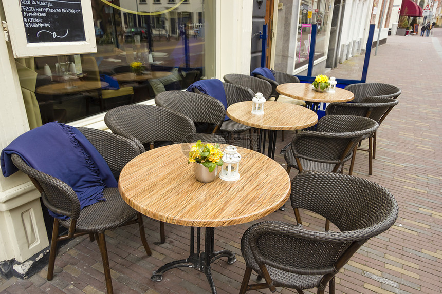 荷兰的户外咖啡馆房子传统旅行窗户游客场景假期餐厅小吃酒吧图片