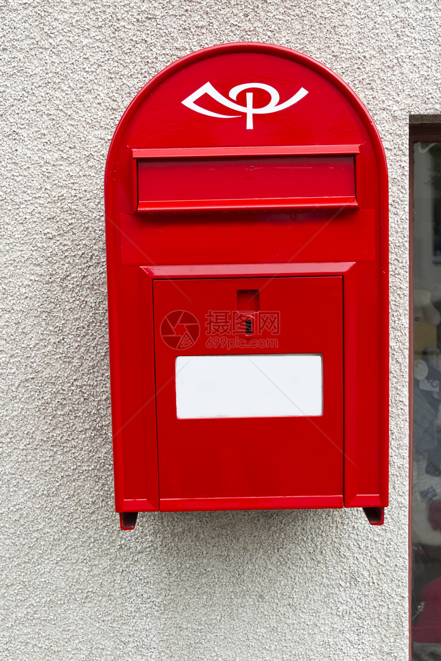 冰岛的现代红色邮箱 水平镜头曲线灰色场景车道住宅城市石头旅行盒子邮政图片