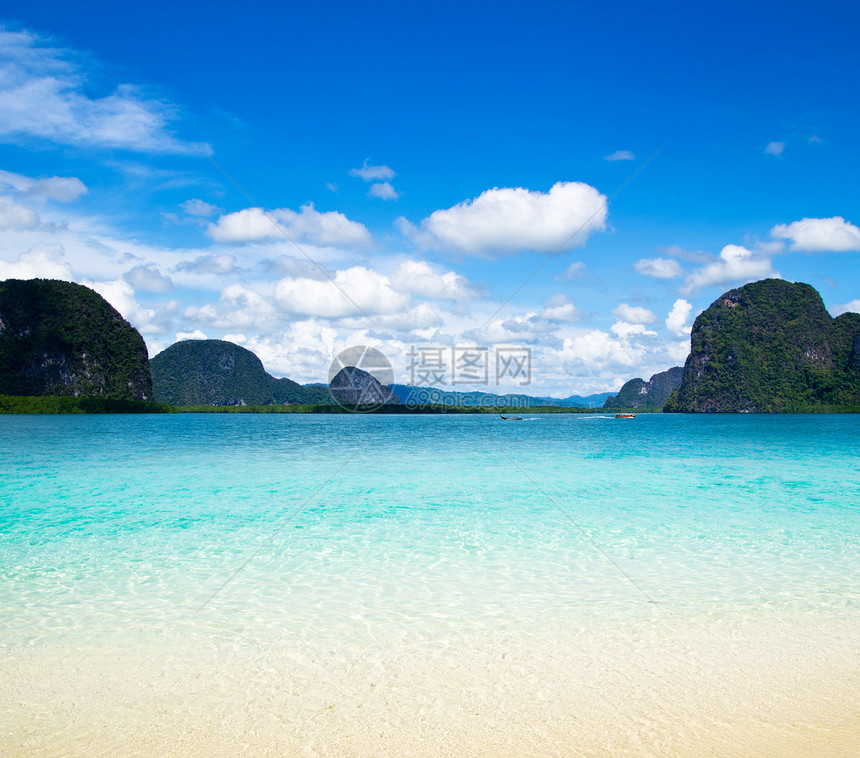 热带海洋太阳放松阳光旅行蓝色天空支撑海景冲浪假期图片