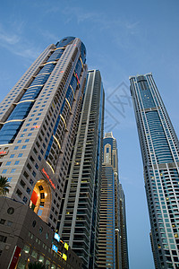 迪拜市风景中心摩天大楼街道景观旅游建筑天际公寓城市窗户背景图片