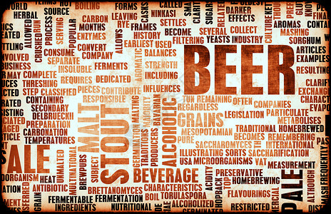 啤酒概念设计绘画菜单墙纸酒吧海报草稿插图酒精麦芽背景图片