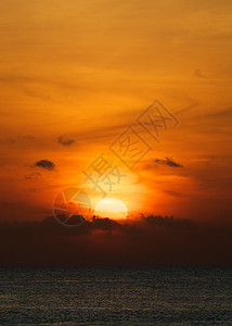 橙色洋日落阳光橙子天空静物海景棕色海滩日出波纹海浪图片