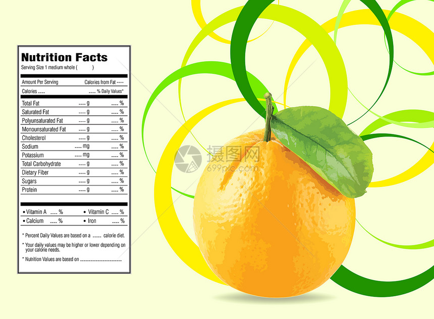 橙子维生素橙子服务数据营养叶子水果包装果汁碳水图片