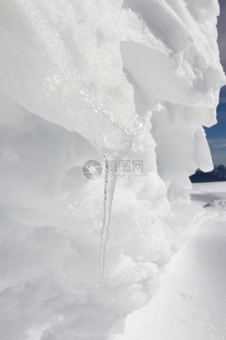 冬天的冰全景白色滑雪者滑雪射线太阳旅游日落阴影日出图片
