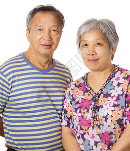 亚洲老年夫妇女性两个人老夫妻男人家庭灰色夫妻白色头发背景图片