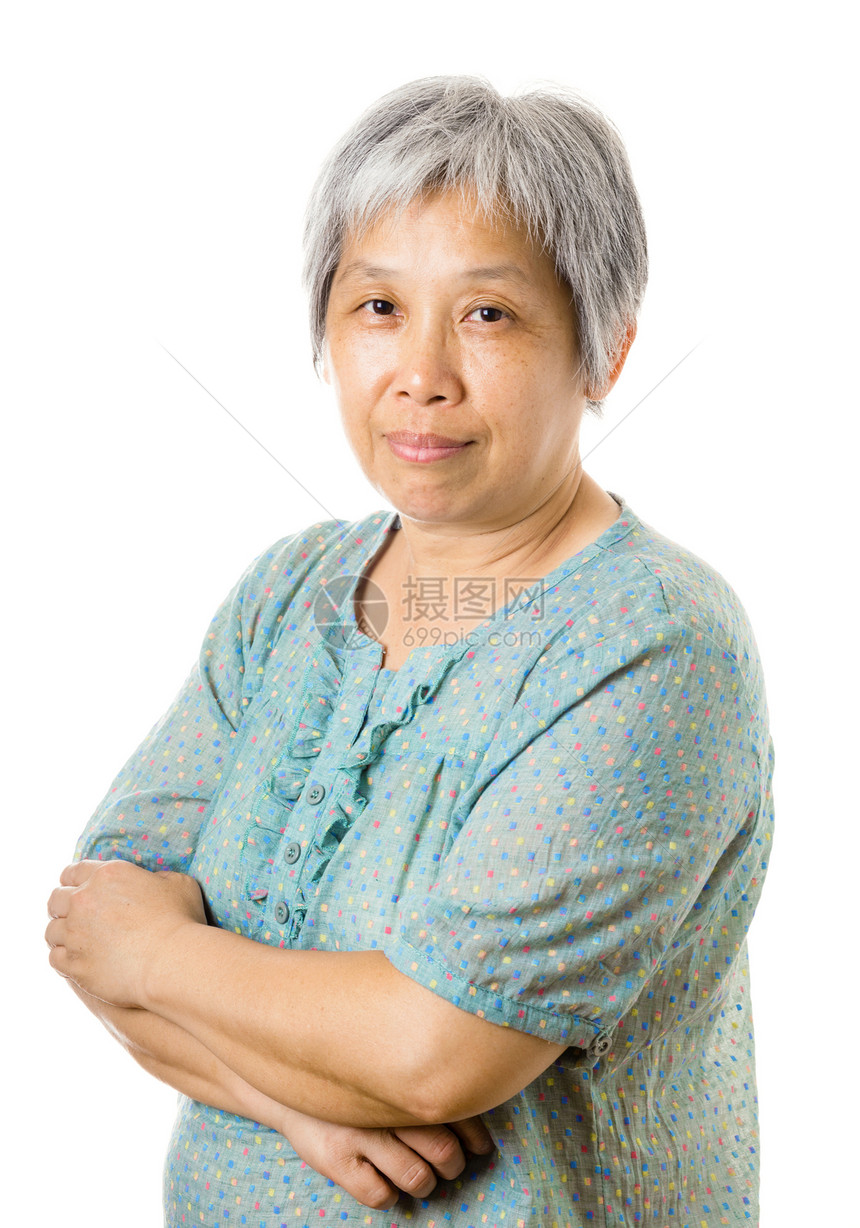 亚洲年长妇女老化母亲微笑快乐祖母女性喜悦头发老年白色图片