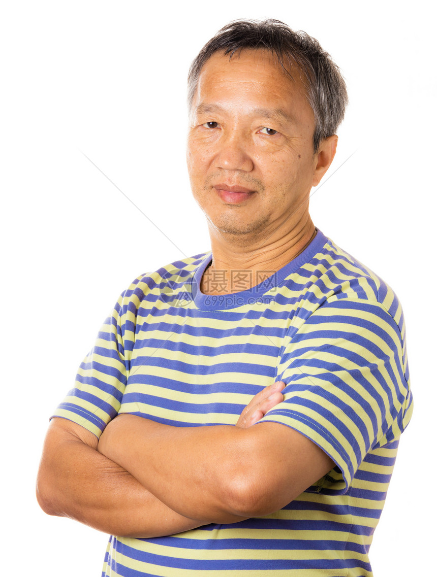 亚洲老人退休男人白色老年图片